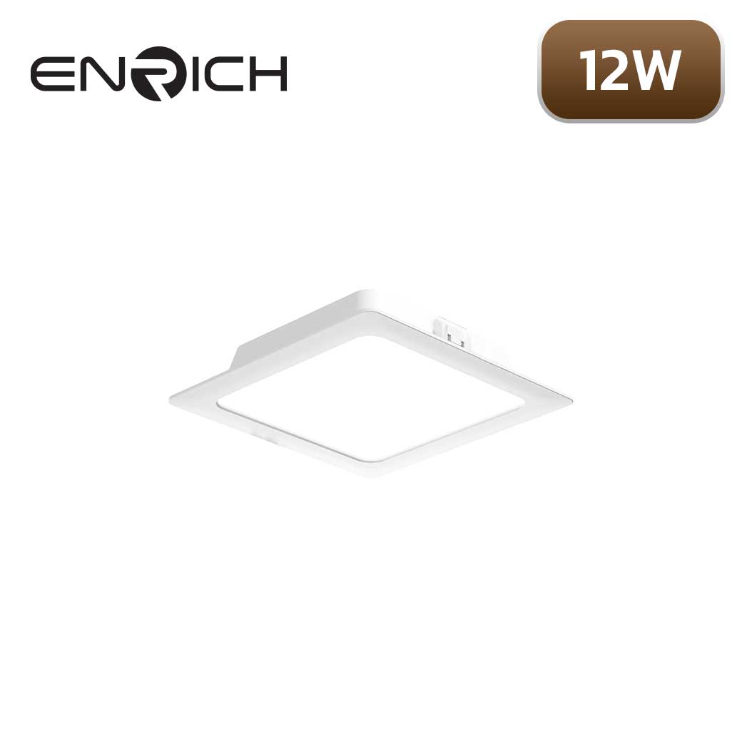 ดาวน์ไลท์-LED-หน้าเหลี่ยม-ENRICH-EASY-O-สีขาว-12W-1