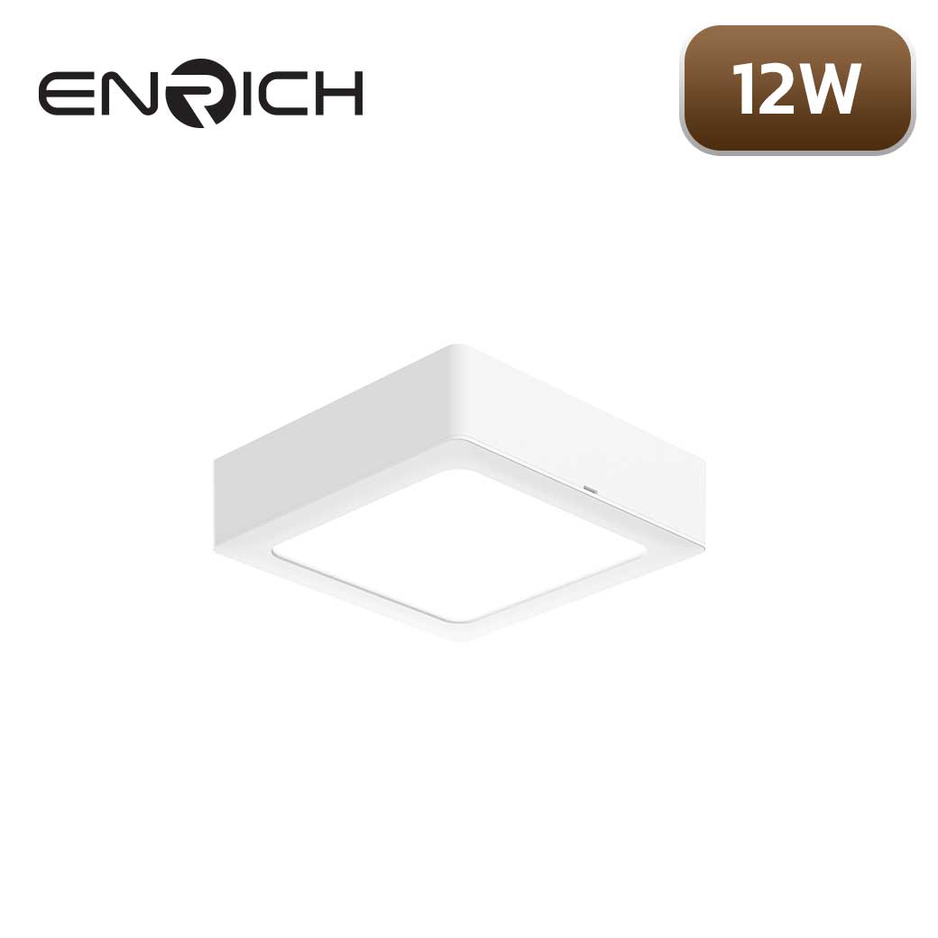 ดาวน์ไลท์-LED-หน้าเหลี่ยม-ENRICH-EASY-O-สีขาว-12W