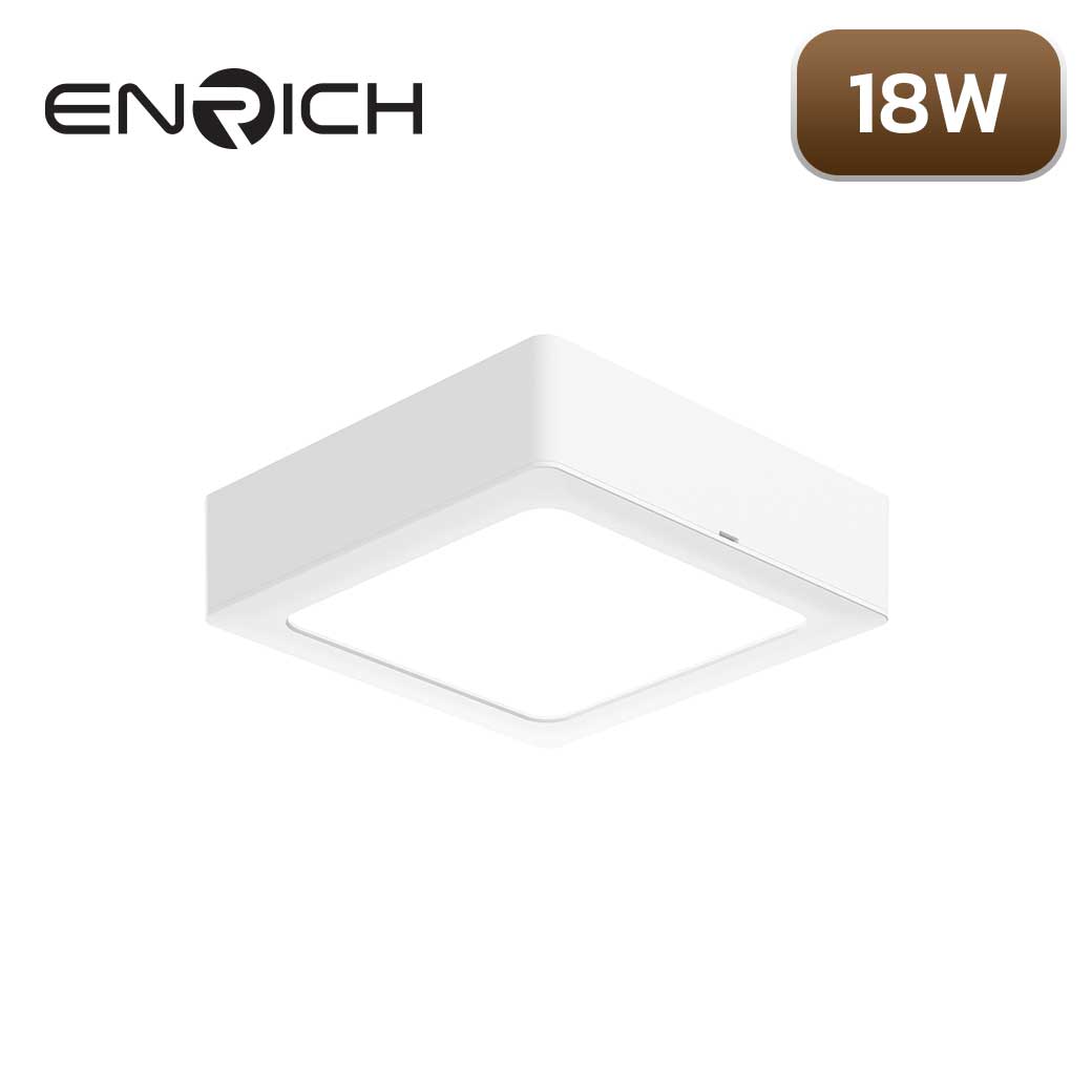 ดาวน์ไลท์-LED-หน้าเหลี่ยม-ENRICH-EASY-O-สีขาว-18W