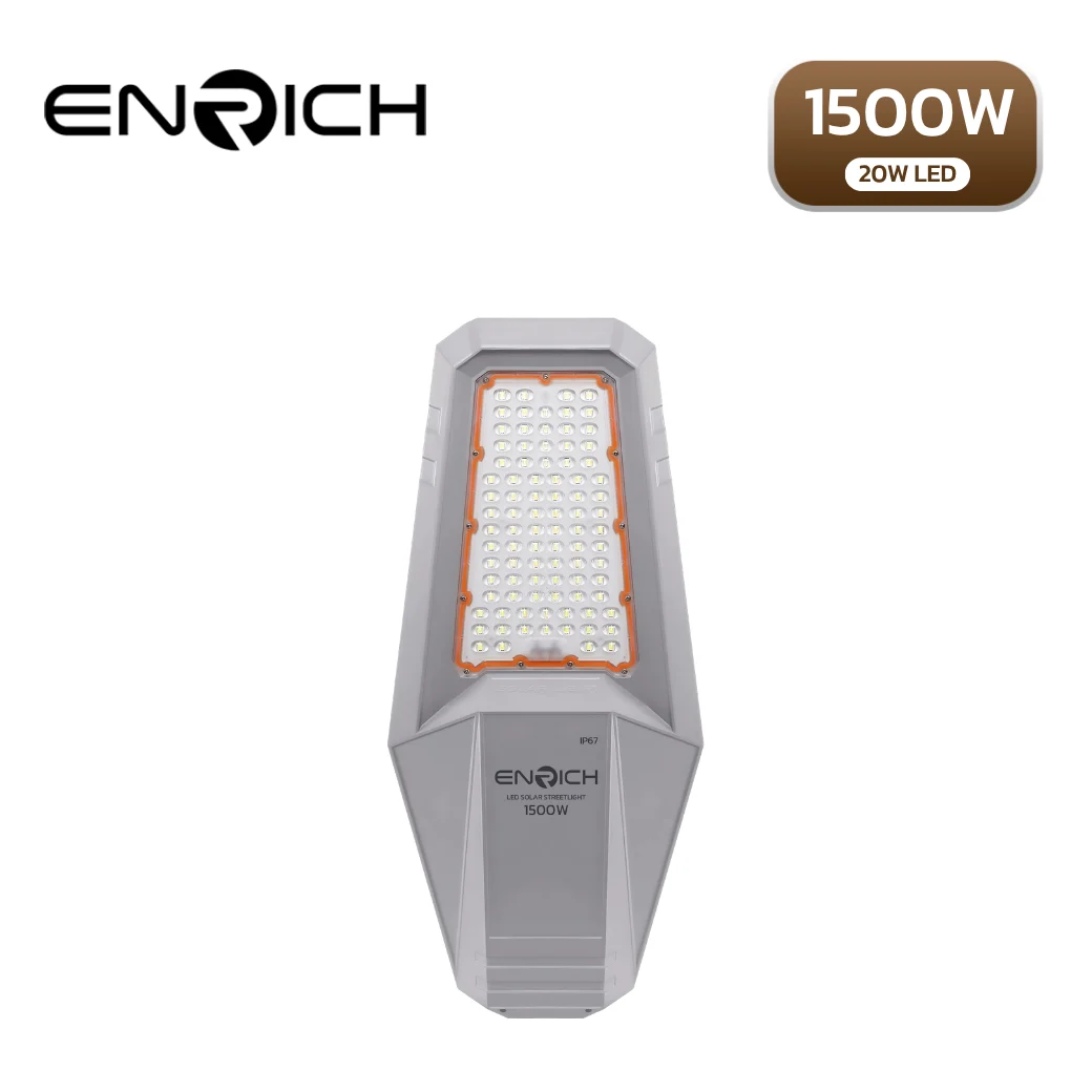 หน้าโคมไฟถนนโซล่าเซลล์ LED ENRICH EN-1500