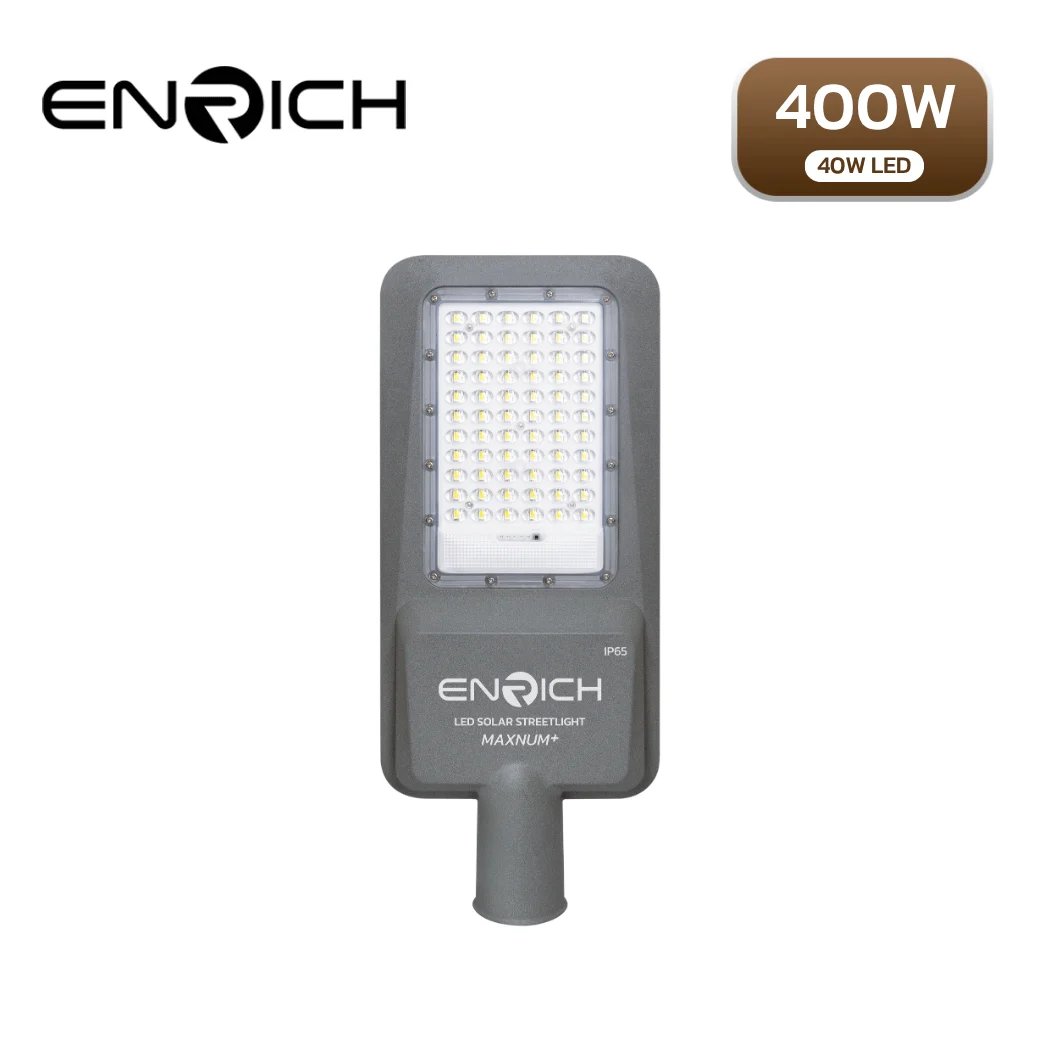 โคมไฟถนนโซล่าเซลล์ LED ENRICH 400W/LED40W รุ่น MAXNUM+